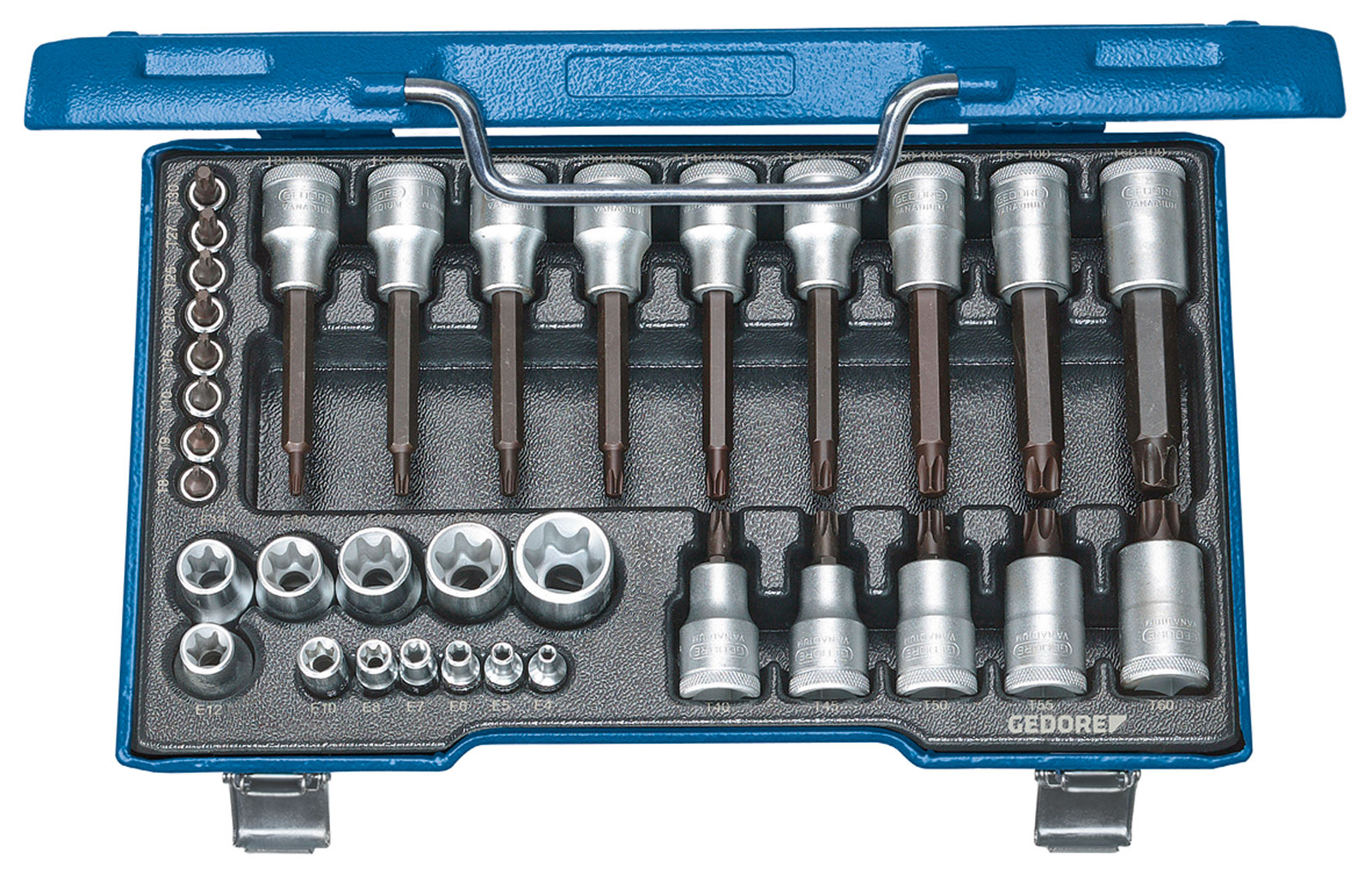 19 TX 20 Schraubendreher-Satz 1/2" + 1/4" 34-teilig