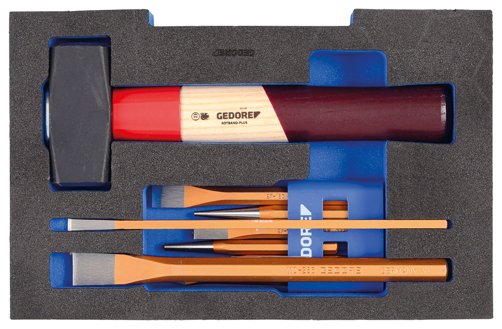 Bild für Kategorie 1100-01 Werkzeugsortiment HANDWERKER in GEDORE L-BOXX® 136, 58-teilig