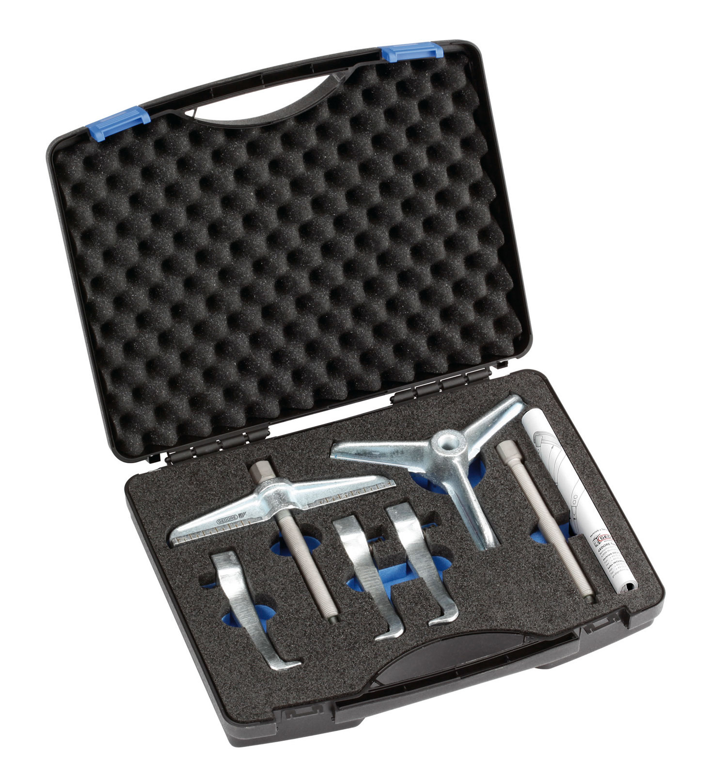 1.07/K-B Abzieher-Set mit 3 Haken, mit Hakenbremse