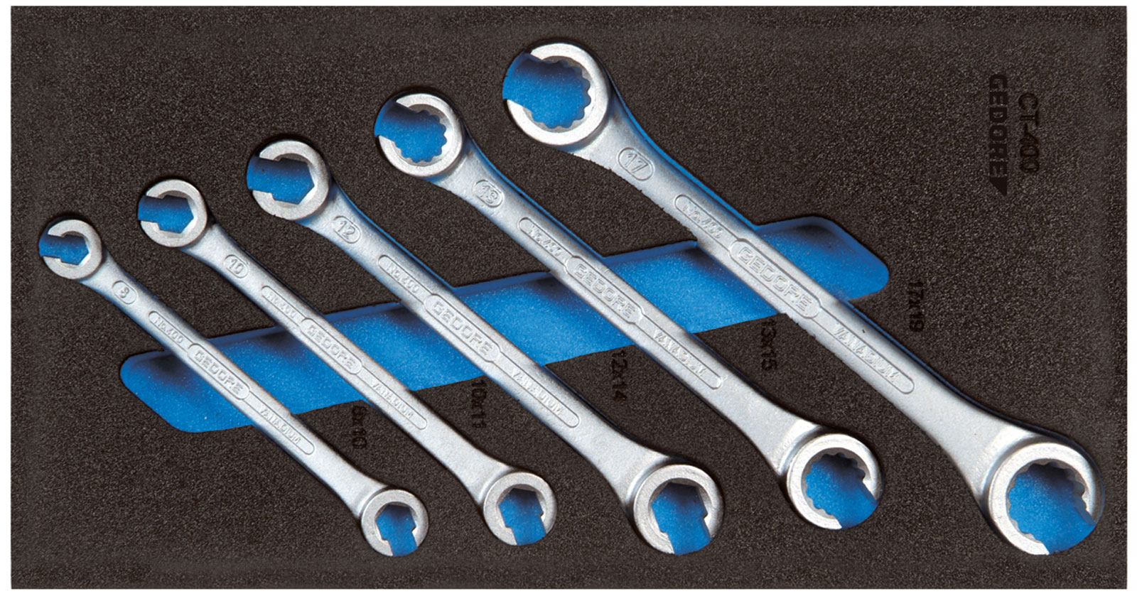 1500 CT1-400 Doppelringschlüssel-Satz offen, in 1/3 Check-Tool-Modul