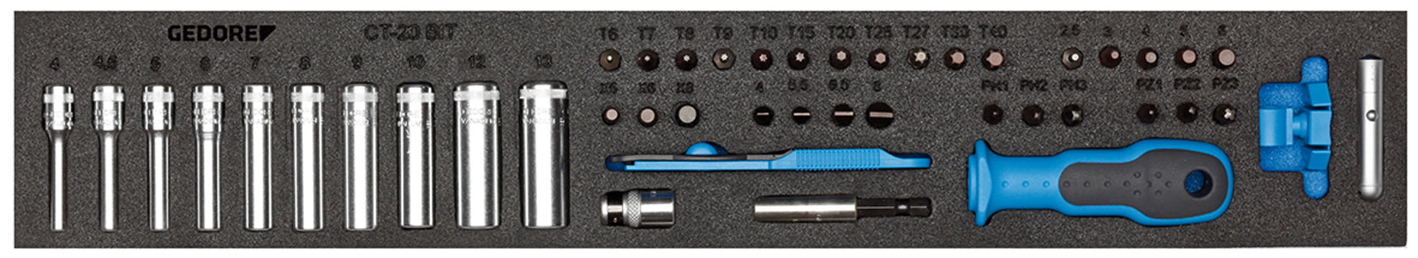 1500 CTD-20 BIT Steckschlüssel-Sortiment 1/4" in CT-Modul