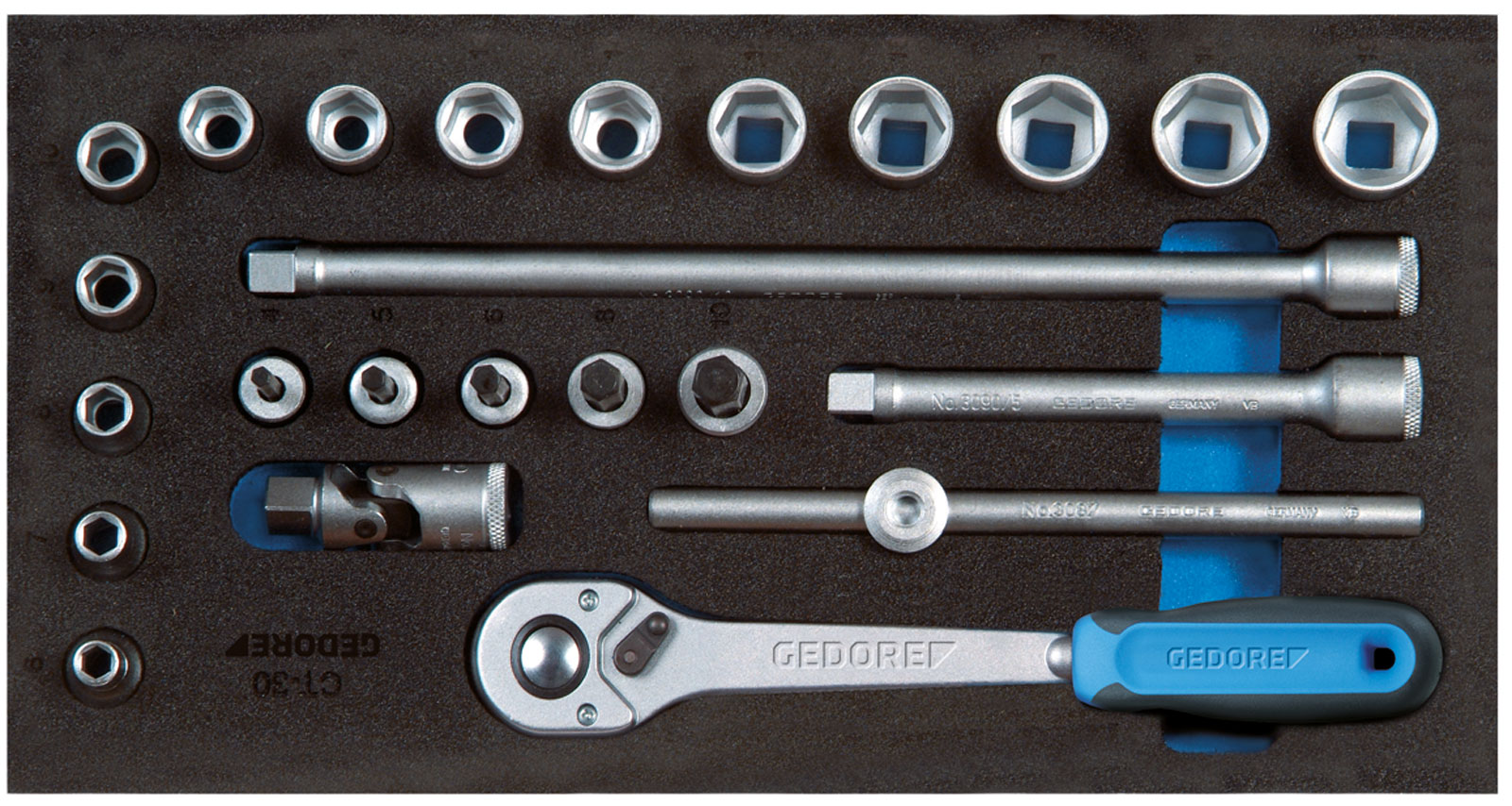 1500 CT1-30 Steckschlüssel-Satz 3/8" in 1/3 Check-Tool-Modul