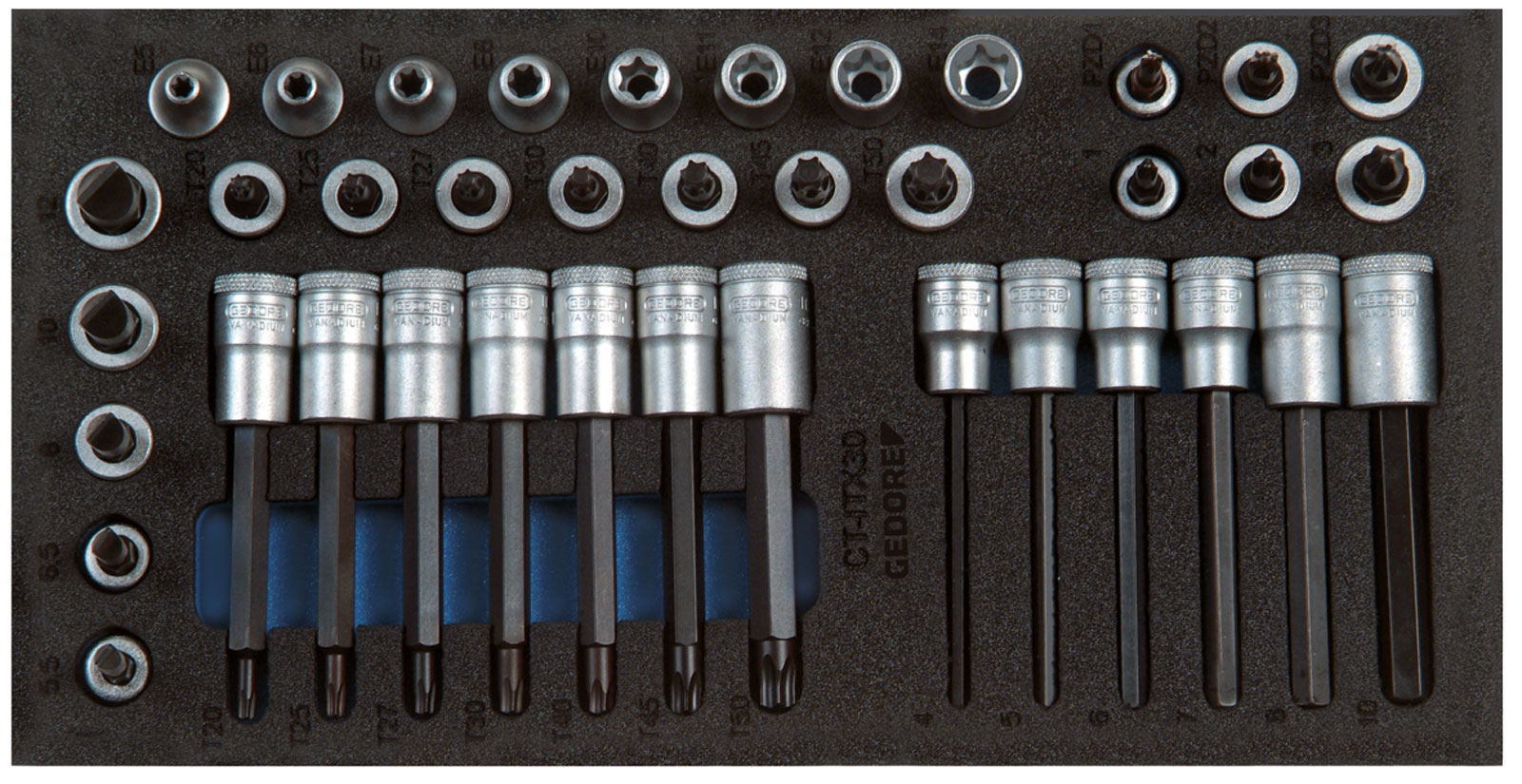 1500 CT1-ITX 30 Satz Schraubendrehereinsätze 3/8" in 1/3 Check-Tool-Modul
