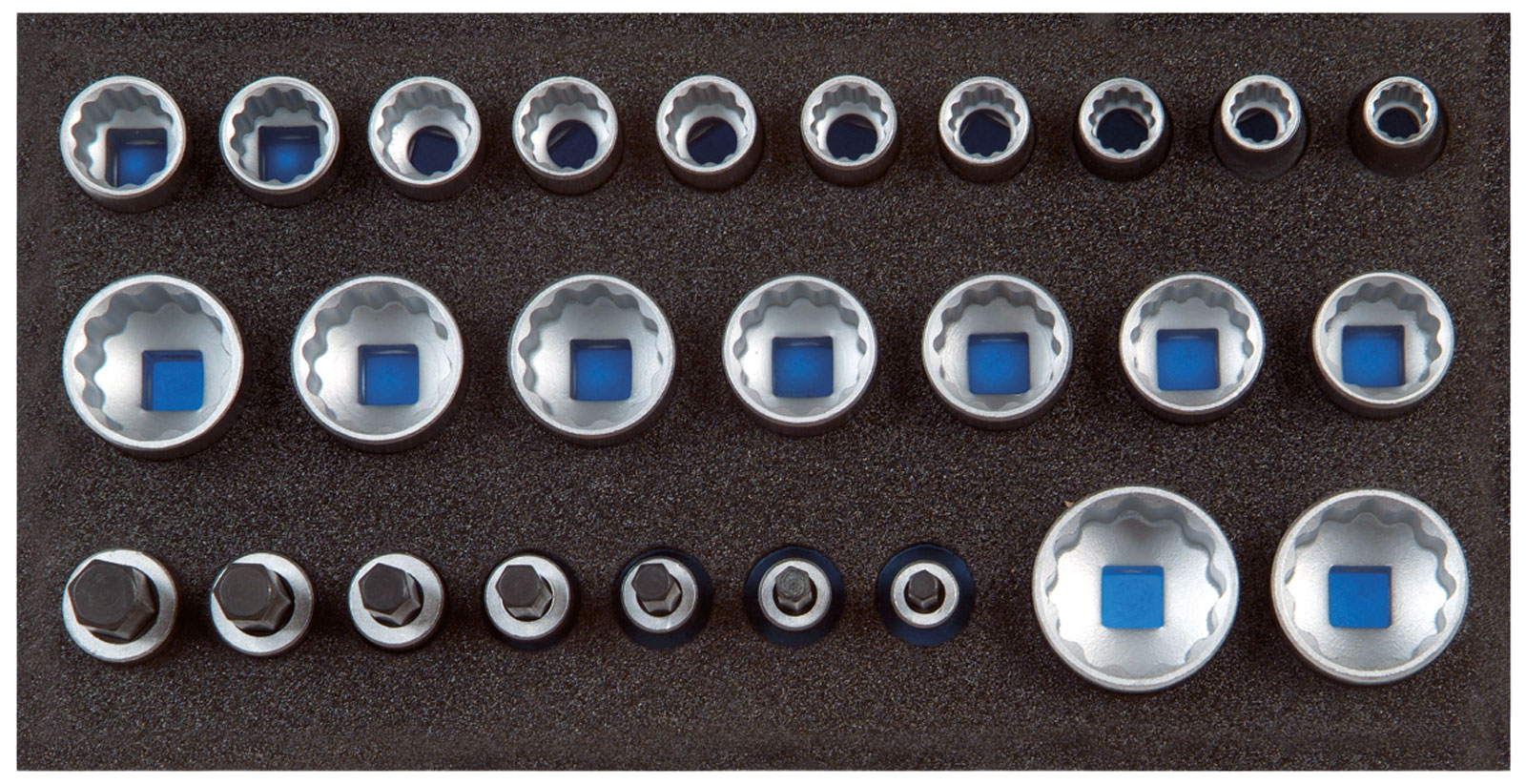 1500 CT1-D 19 Satz Steckschlüsseleinsätze 1/2", UD-Profil in 1/3 Check-Tool-Modul
