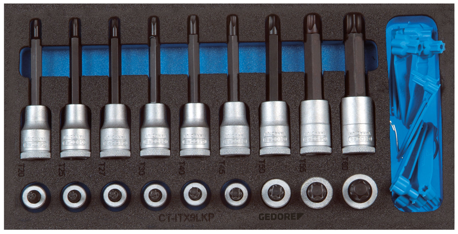 1500 CT1-ITX 19 LKP Satz Schraubendrehereinsätze 1/2" in 1/3 Check-Tool-Modul
