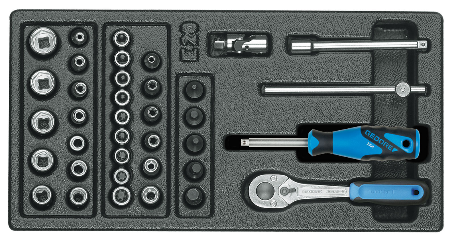1500 ES-20 Steckschlüssel-Satz 1/4" in 1/3 ES-Modul