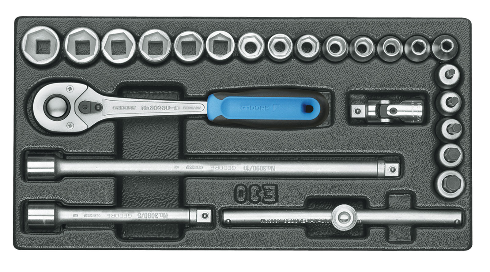 1500 ES-30 Steckschlüssel-Satz 3/8" in 1/3 ES-Modul