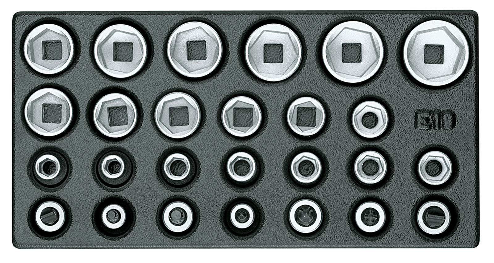 1500 ES-19 IS Satz Steckschlüsseleinsätze 1/2" in 1/3 ES-Modul
