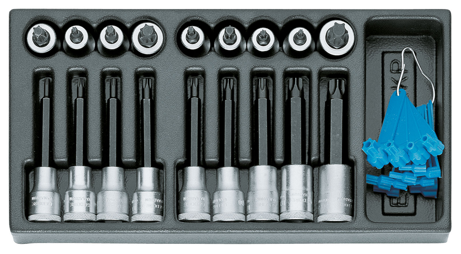 1500 ES-ITX 19 LKP Satz Schraubendrehereinsätze 1/2" in 1/3 ES-Modul