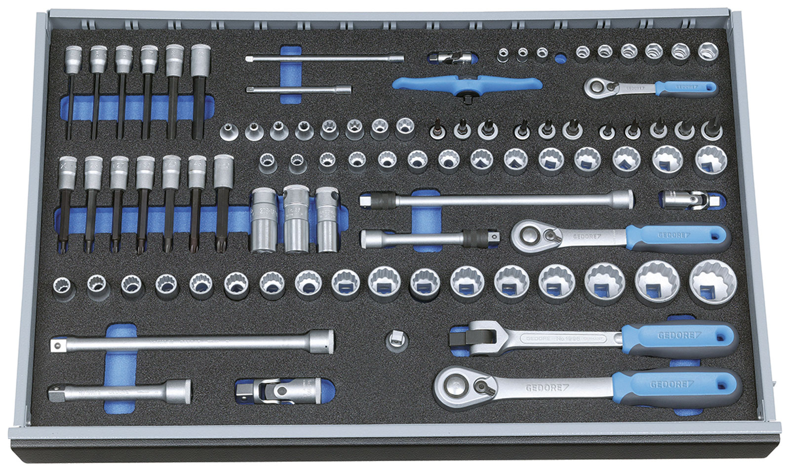 2005 CT4-U-20 Steckschlüssel-Satz 1/4"-3/8"-1/2" in 4/4 Check-Tool-Modul