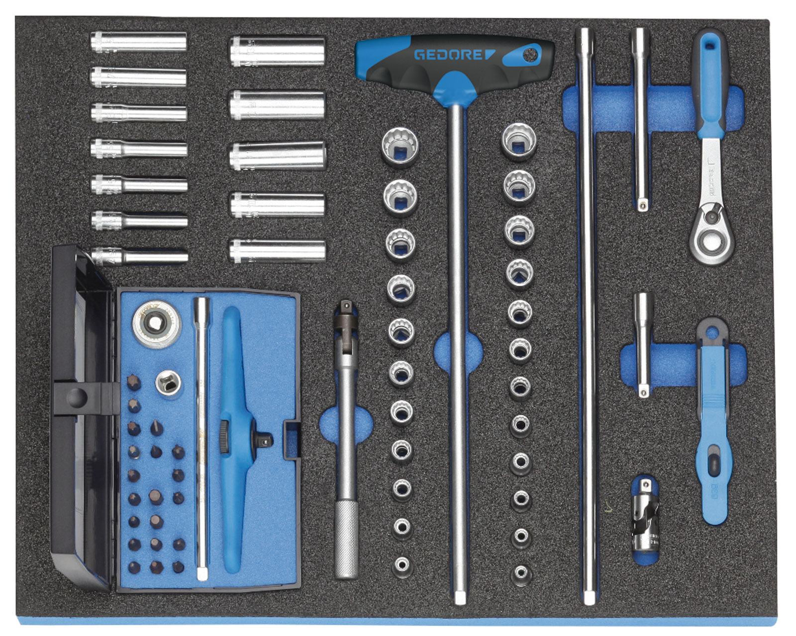 2005 CT2-D 20 Steckschlüssel-Sortiment 1/4" in 2/4 Check-Tool-Modul