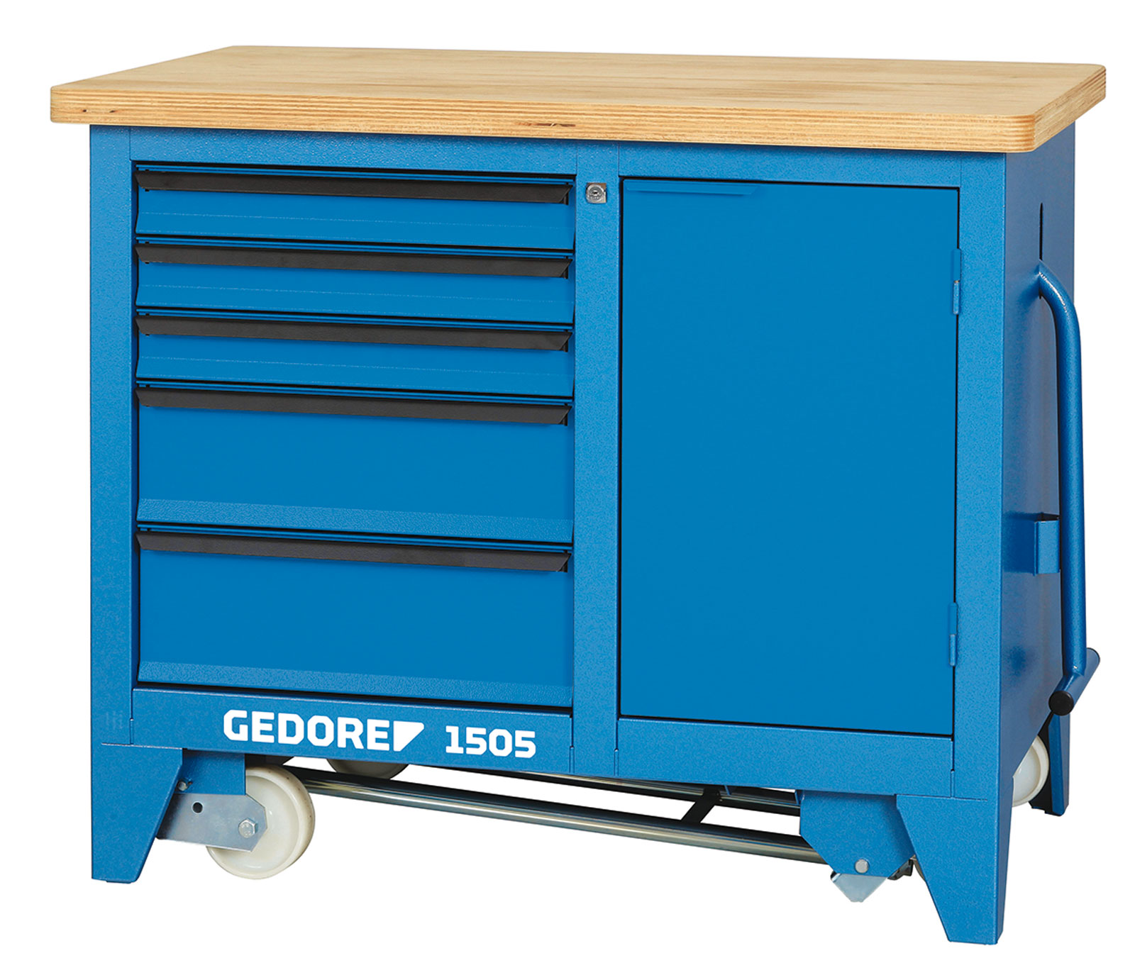 1505 Rollwerkbank mit 5 Schubladen und Staufach