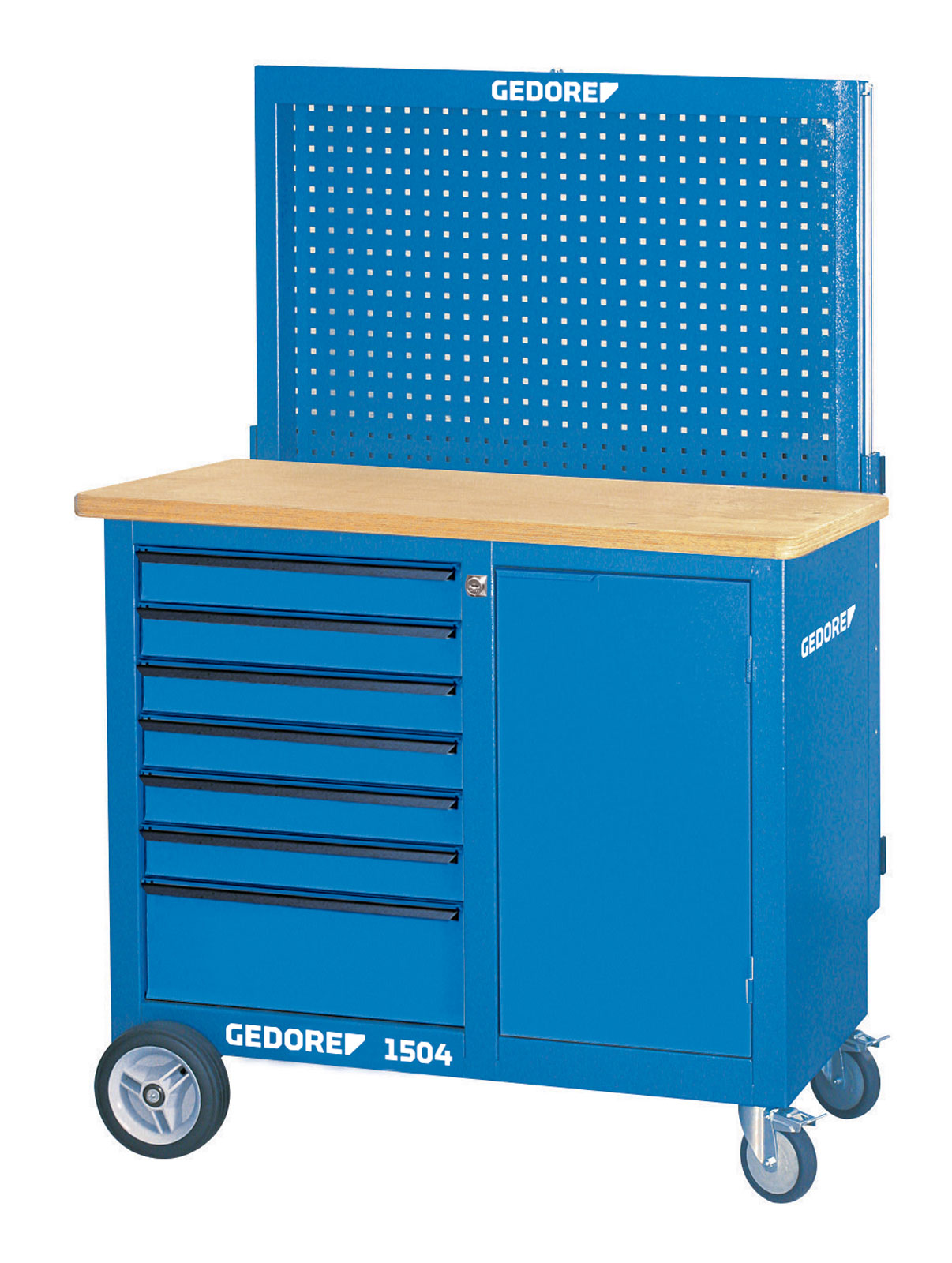 BR 1504 Rollwerkbank mit absenkbarer Rückwand