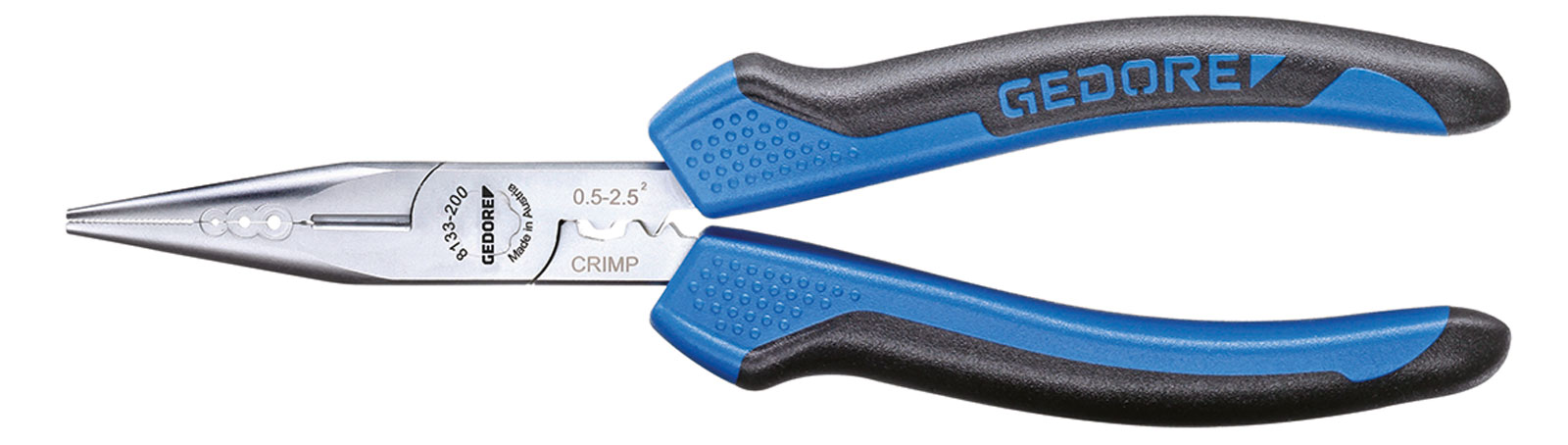 8133 Mehrfachzange mit Schneide, gezahnt, gerade Form
