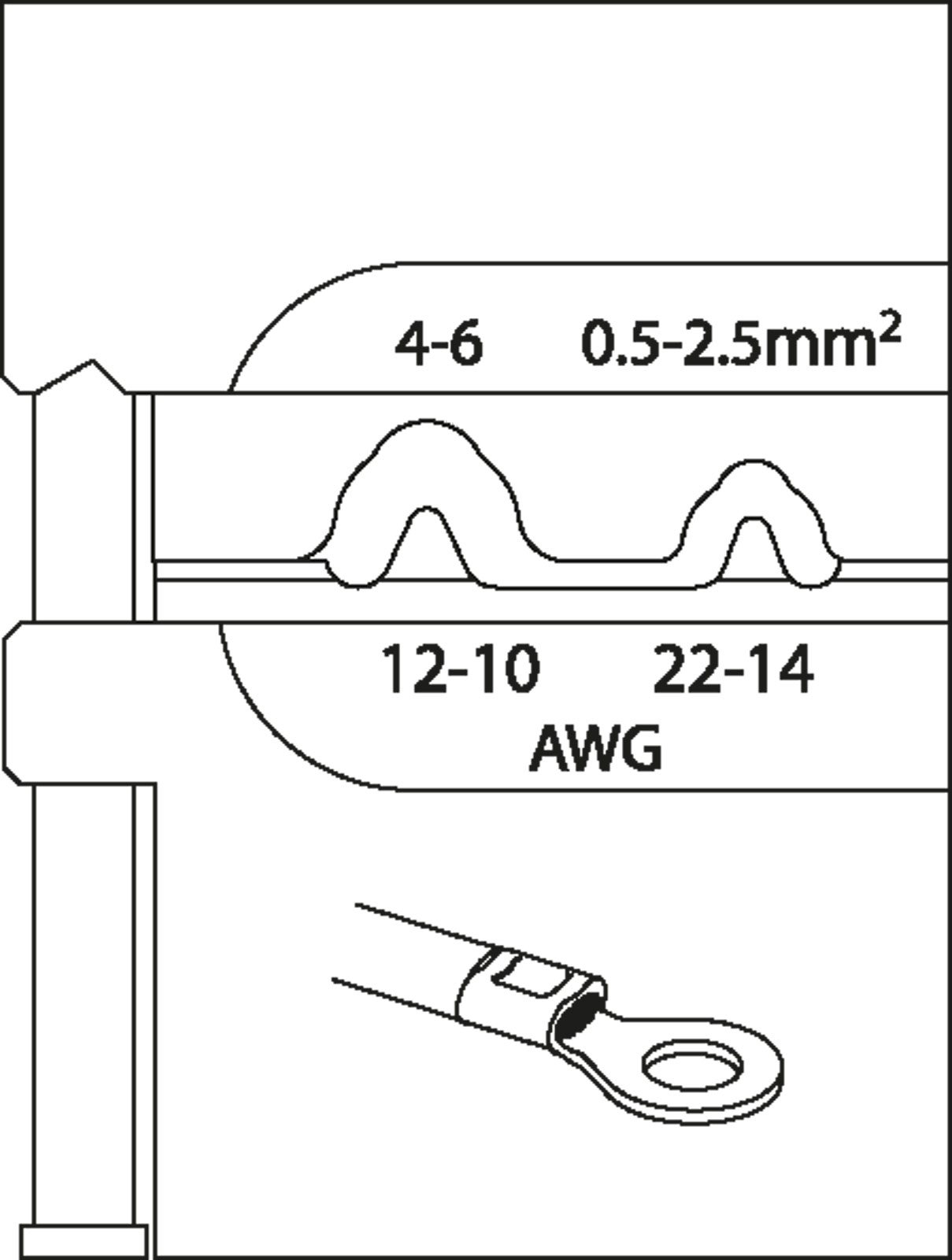 8140-03/-04/-05 Modul-Einsatz für unisolierte Kabelschuhe