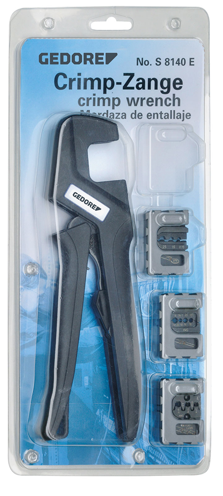 S 8140 E Crimp-Zangen-Set Elektriker 4-teilig