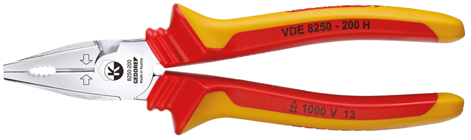 VDE 8250 H VDE-Kraft-Kombinationszange mit Hüllenisolierung