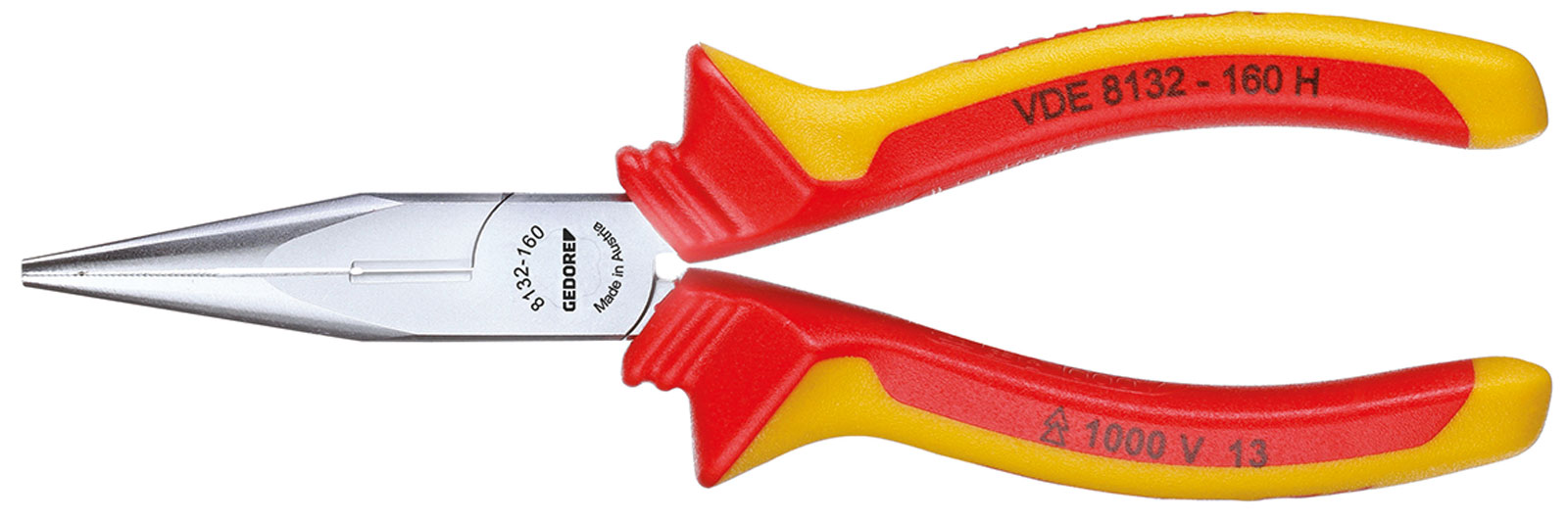 VDE 8132 H VDE-Flachrundzange mit Hüllenisolierung, gerade