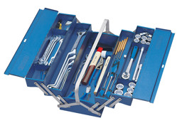 Bild für Kategorie 1335 Werkzeugkasten mit Werkzeugsortiment 5 Fächer, lange Form