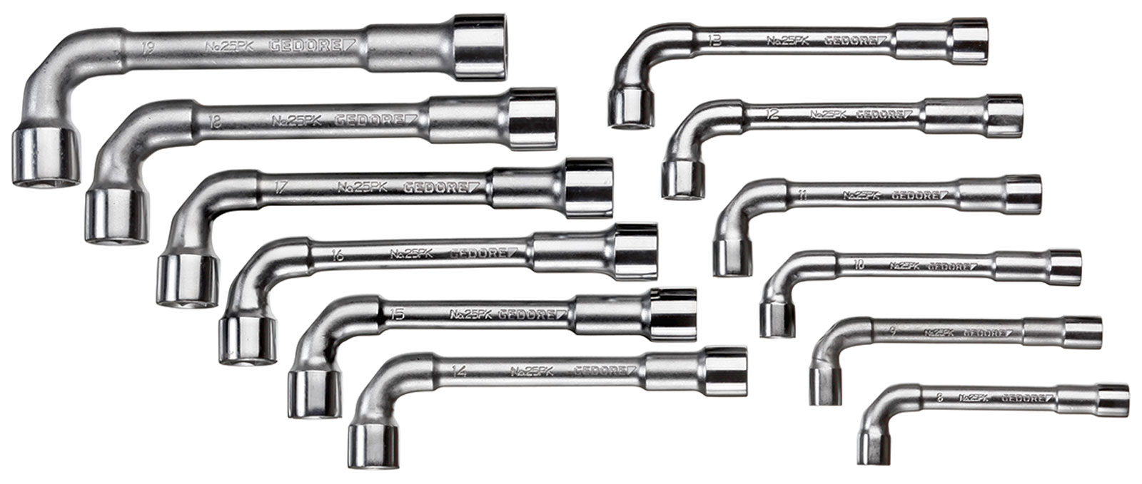 25 PK-012 Doppelsteckschlüssel-Satz 12-teilig