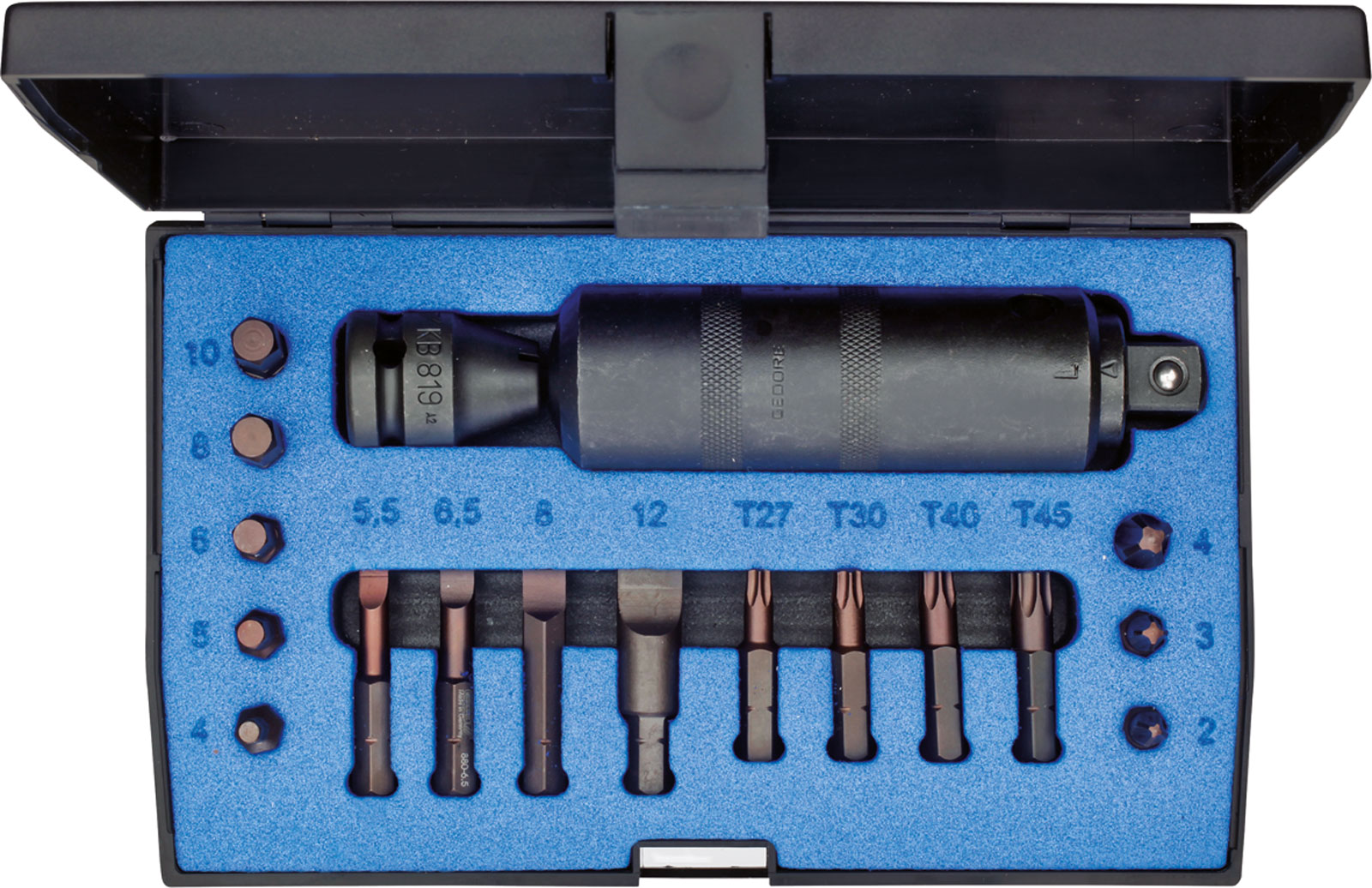 K 1900-018 Schraubenlöser-Satz 1/2" 18-teilig