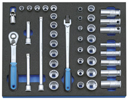 Bild von 2005 CT2-D 30 Steckschlüssel-Sortiment 3/8" in Check-Tool-Modul, 43-tlg