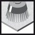 Bild von Topfbürste 100 mm, Drahtstärke 0,8 mm, M14, gezopfter Stahldraht