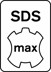 Bild von Zahnmeißel mit SDS max-Aufnahme, Gesamtlänge x Meißelschneide: 300 x 32 mm