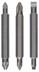 Bild von Doppelklingenbit-Set, 3-teilig, PH1, PZ1, S 0,6x4,5, PH2, PZ2, S1,0x5,5, 60 mm
