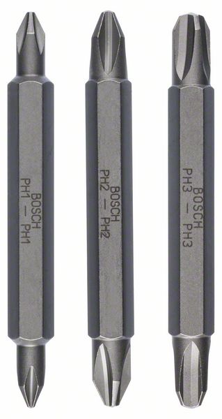 Picture of Doppelklingenbit-Set, 3-teilig, PH1, PH1, PH2, PH2, PH3, PH3, 60 mm