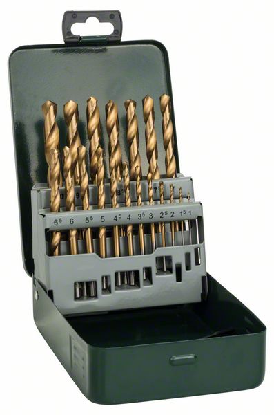 Image de Metallbohrer-Set HSS-TiN, 19-teilig, 1 - 10 mm, Metallkassette