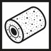Bild von Lamellenschleifwalze mit Vlies, 19 mm, mittel, 100 mm