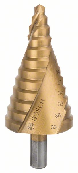 Picture of Stufenbohrer HSS-TiN, 6 - 39 mm, 10 mm, 93,5 mm, 12 Stufen