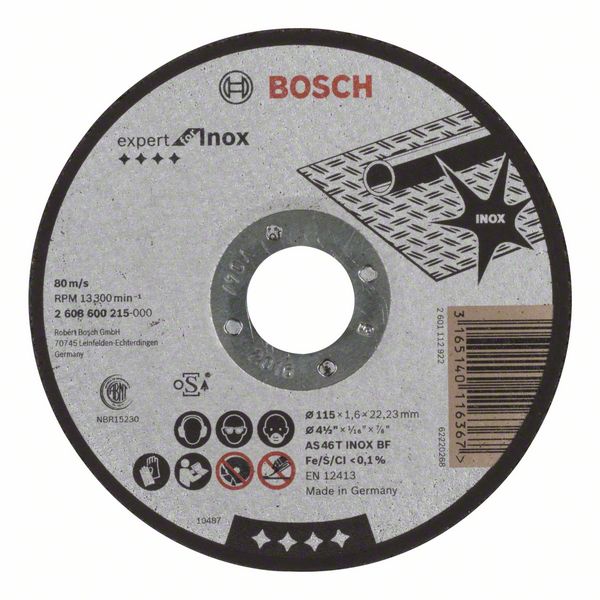 Image de Trennscheibe gerade Expert for Inox AS 46 T INOX BF, 115 mm, 1,6 mm