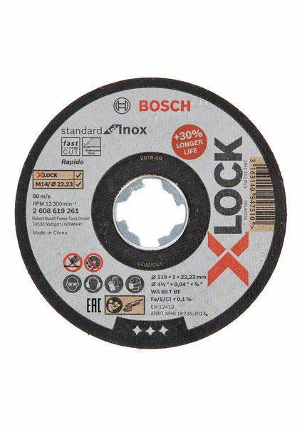 Picture of X-LOCK Standard for Inox 115 x 1 x 22,23 mm Trennscheibe gerade