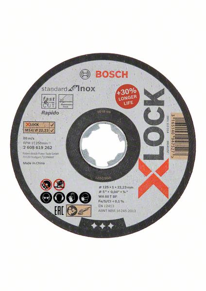 Image de X-LOCK Trennscheibe Standard for Inox 125 x 1 x 22,23 mm, gerade