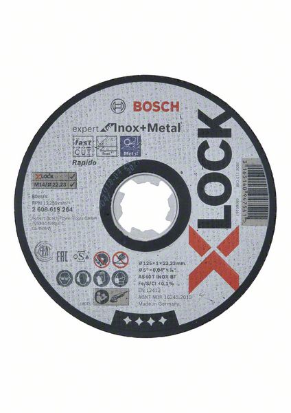 Image de Trennscheibe  125 mm x 1 mm Inox  X-LOCK AS 60 T BF Bosch