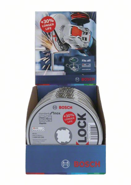 Picture of X-LOCK Standard for Inox 10 x 115 x 1 x 22,23 mm Trennscheibe gerade, 10 Stück