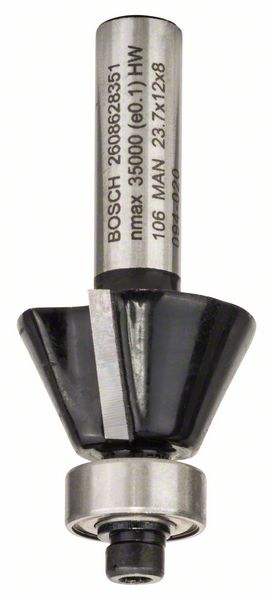 Image de Laminat-Bündigfräser, 8 mm, D1 23,7 mm, B 5,5 mm, L 12 mm, G 54 mm, 25°
