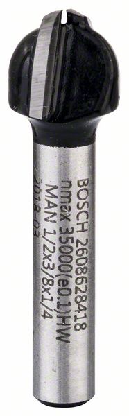 Picture of Hohlkehlfräser, 1/4-Zoll, R1 6,3 mm, D 12,7 mm, L 9,2 mm, G 40 mm