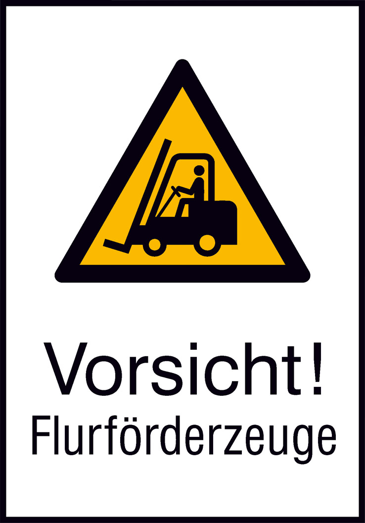Picture for category Kombi-Warnschild „Vorsicht Flurförderzeuge”