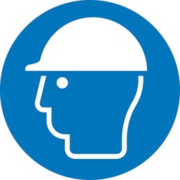 Bild für Kategorie Gebotsschild „Kopfschutz benutzen”