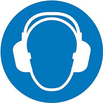 Images de la catégorie Gebotsschild „Gehörschutz benutzen”