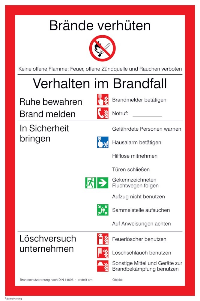 Images de la catégorie Brandschutzordnung Universal