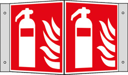 Bild für Kategorie Brandschutzschild „Feuerlöscher” als Winkelschild