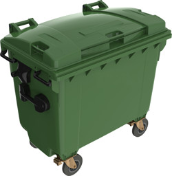 Bild für Kategorie Müllcontainer, Kunststoff mit Flachdeckel