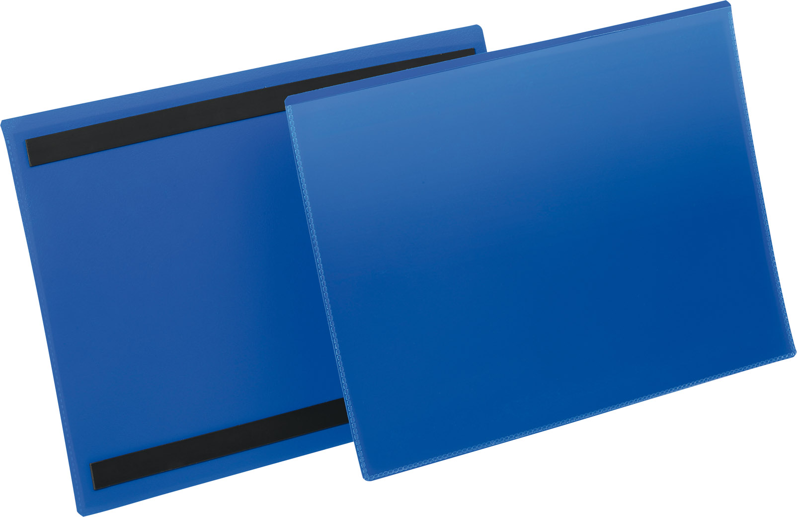 Image de Etikettentasche B297xH210 mm A4 quer blau, magnetisch VE 50 Stück