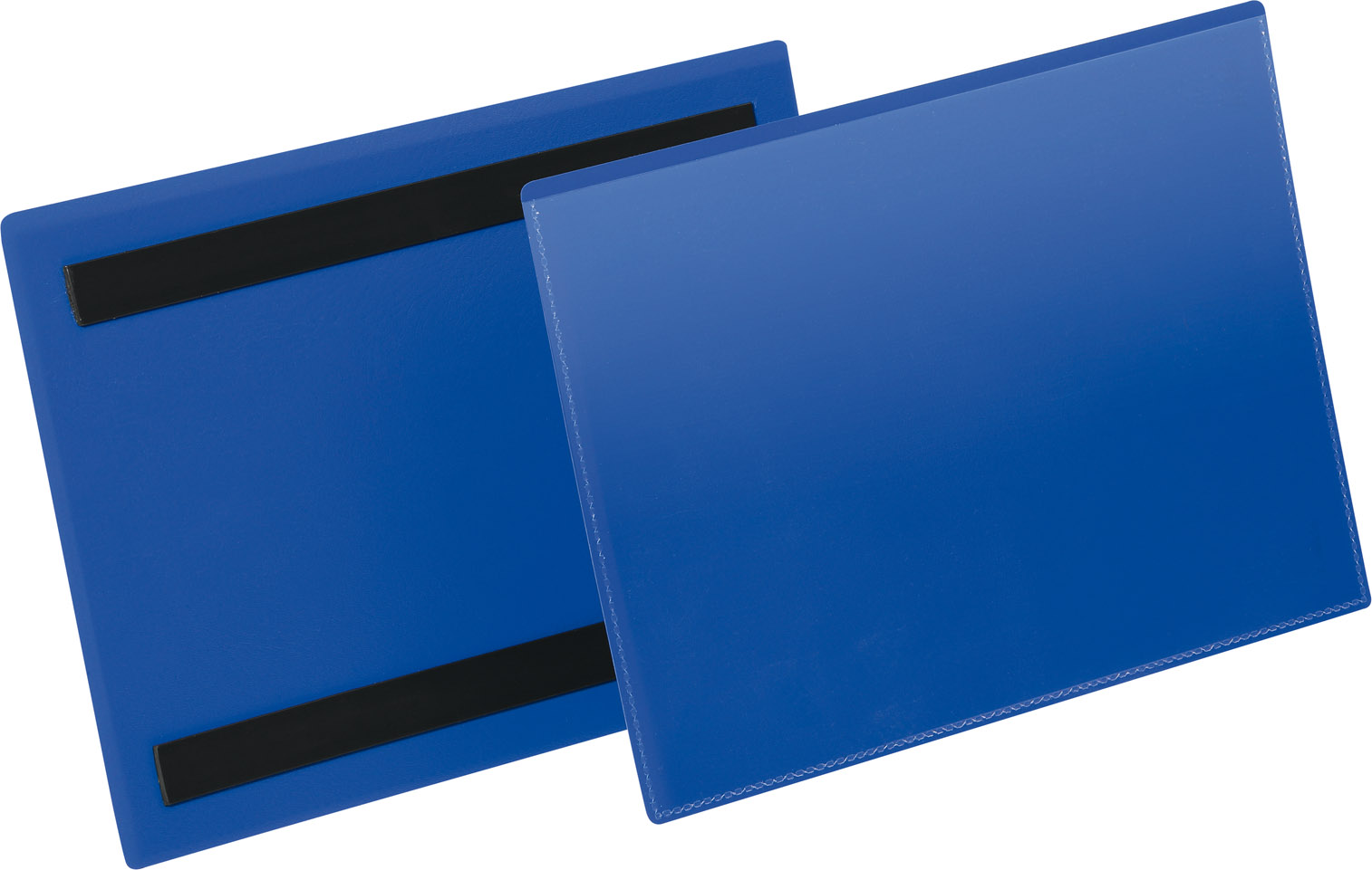 Image de Etikettentasche B210xH148 mm A5 quer blau, magnetisch VE 50 Stück