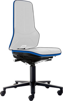 Image de Bimos Arbeitsstuhl ESD Neon 2, blau Sitzhöhe 450-620 mm mit Rollen, ohne Polster