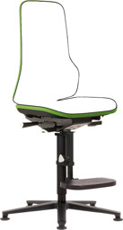 Bild von Bimos Arbeitsstuhl grün, ohne Polster Sitzhöhe 450-620 mm mit Rollen